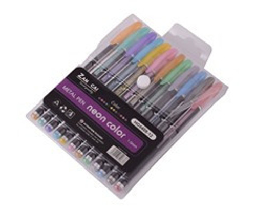 Metallic 12-Piece Gel Pens - GSR -ST366-12Piece Metallic 12-Piece Gel Pens - GSR -ST366-12Piece