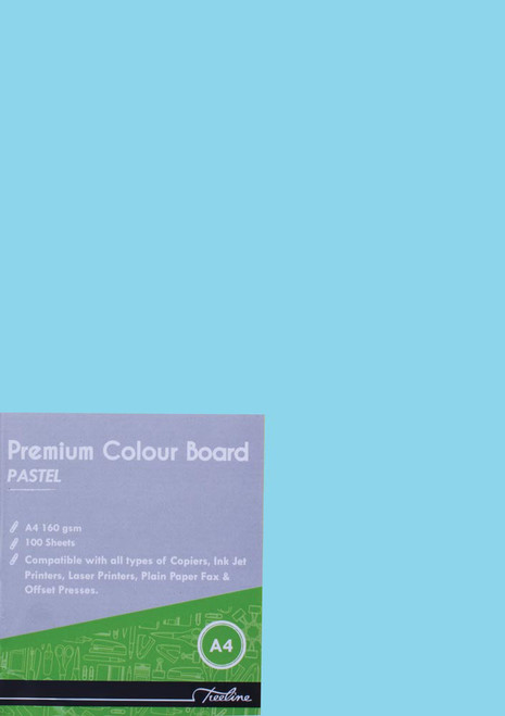 Treeline A4 160gsm OCEAN Pastel Board (Pkt-100) Treeline A4 160gsm OCEAN Pastel Board (Pkt-100)