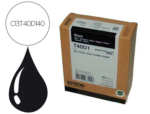 SURECOLOR SC-T3100/T3100N/T5100/T5100N 50ML BLACK (80ML) - ET40D140-KOL SURECOLOR SC-T3100/T3100N/T5100/T5100N 50ML BLACK (80ML) - ET40D140-KOL