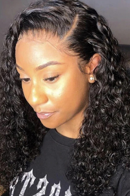 Brazilian Kinky Curl Full Frontal Lace Wig 16 Inches Brazilian Kinky Curl Full Frontal Lace Wig 16 Inches