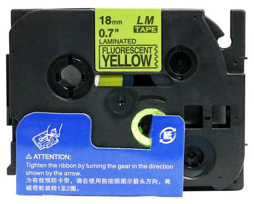 BROTHER Brother Compatible TZe-C41 18mm Black On Fluorescent Yellow P-Touch Tape, BROTHER Brother Compatible TZe-C41 18mm Black On Fluorescent Yellow P-Touch Tape,