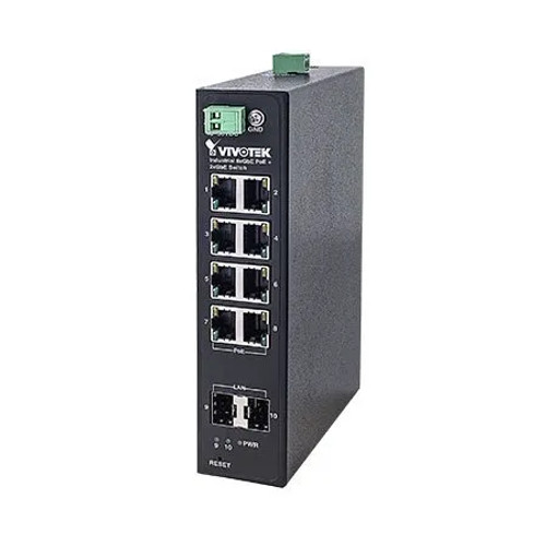 VIVOTEK Industrial 8xGE PoE + 2xGE SFP Switch -40-75 degrees VIVOTEK Industrial 8xGE PoE + 2xGE SFP Switch -40-75 degrees