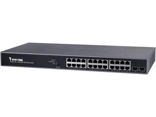 VIVOTEK Managed Websmart 24x Gigabit PoE 2x SFP; 370W. VIVOTEK Managed Websmart 24x Gigabit PoE 2x SFP; 370W.