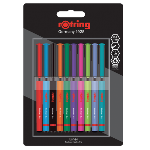 rOtring Fineliners 0.4mm - Pack of 10-RS2166220