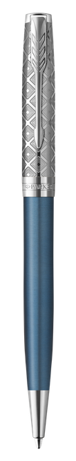 PARKER Sonnet Ballpoint Pen - Metal and Blue Lacquer Chrome Trim-NS2119649