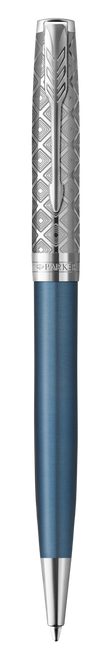 PARKER Sonnet Ballpoint Pen - Metal and Blue Lacquer Chrome Trim-NS2119649 PARKER Sonnet Ballpoint Pen - Metal and Blue Lacquer Chrome Trim-NS2119649