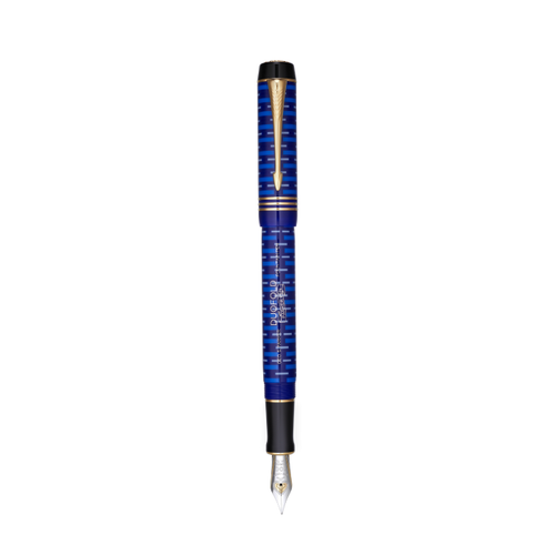 PARKER Duofold 100 Fountain Pen - Le Blue Gold Trim-NS2123548 PARKER Duofold 100 Fountain Pen - Le Blue Gold Trim-NS2123548