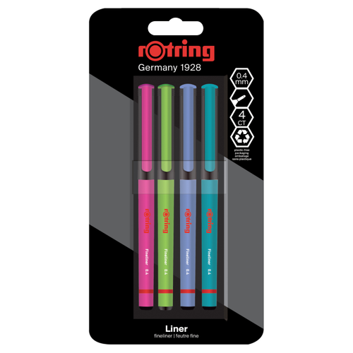 rOtring Fineliners 0.4mm - Pack of 4-RS2166331