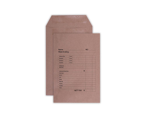 LEO Printed Wage Full Gummed Envelopes - Box-500 LEO Printed Wage Full Gummed Envelopes - Box-500
