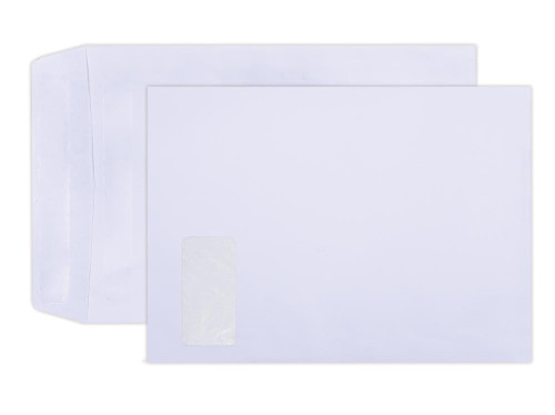 LEO C4 - White Window Pocket Self Seal Envelopes - Box-250 LEO C4 - White Window Pocket Self Seal Envelopes - Box-250