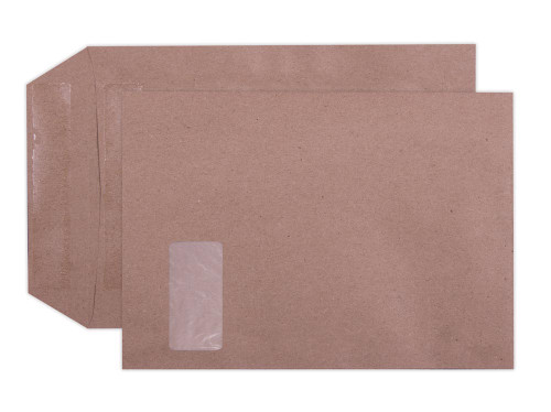 LEO C4 - Manilla Window Pocket Self Seal Envelopes - Box-250 LEO C4 - Manilla Window Pocket Self Seal Envelopes - Box-250