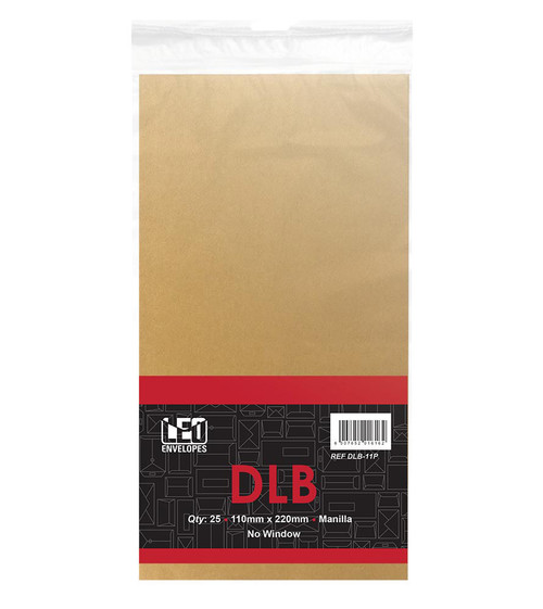 LEO DLB Manilla Self Seal Envelopes PKT-25 - Pkt-25 LEO DLB Manilla Self Seal Envelopes PKT-25 - Pkt-25