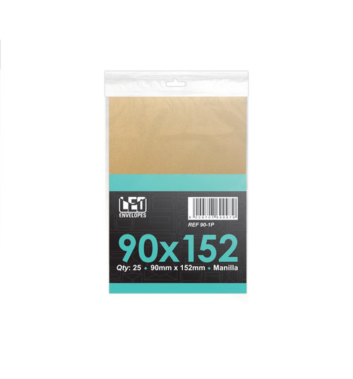 LEO 90x152 Manilla Plain Envelopes  PKT-25