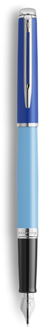 WATERMAN Hemisphere Fountain Pen - Blue Chrome Trim - NS2179925