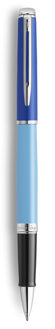 WATERMAN Hemisphere Ballpoint Pen - Blue Chrome Trim-NS2179927