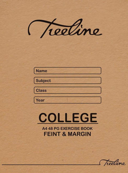 TREELINE Treeline A4 48pg FEINT/MARGIN Exercise Books - Pkt-20 TREELINE Treeline A4 48pg FEINT/MARGIN Exercise Books - Pkt-20