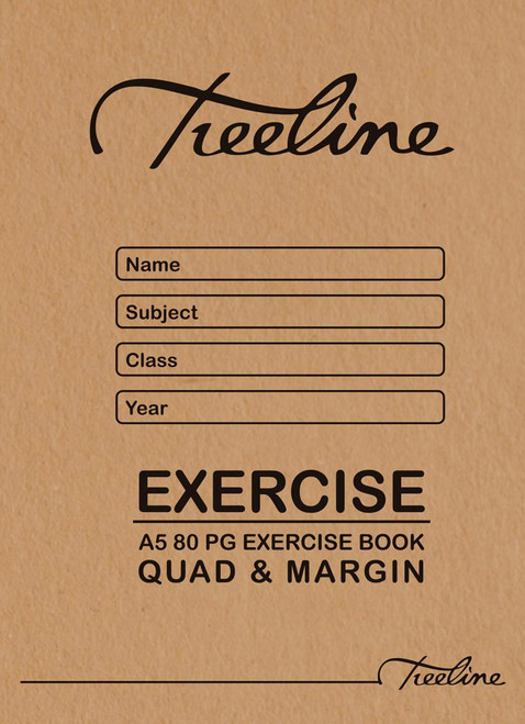Treeline A5 80pg Exercise Books Q/M
