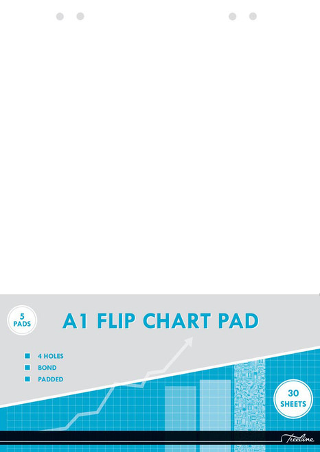 Treeline A1 Padded 30's Flipchart - Punched