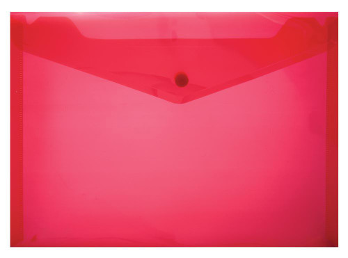 TREELINE Treeline Red A4 Plastic Envelope with Stud  - Pkt-12 