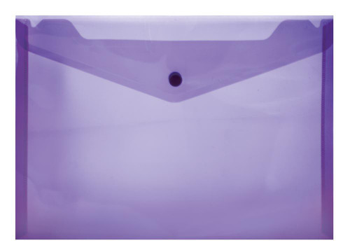 TREELINE Treeline Purple A4 Plastic Envelope with Stud - Pkt-12 TREELINE Treeline Purple A4 Plastic Envelope with Stud - Pkt-12