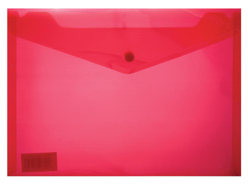 Treeline Red A5 Plastic Envelope with Stud - Pkt-12 Treeline Red A5 Plastic Envelope with Stud - Pkt-12