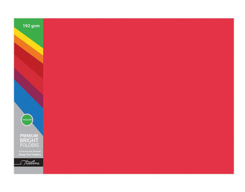 TREELINE Treeline Premium Deep Tint Folder Red 192gsm - Pkt-100 TREELINE Treeline Premium Deep Tint Folder Red 192gsm - Pkt-100