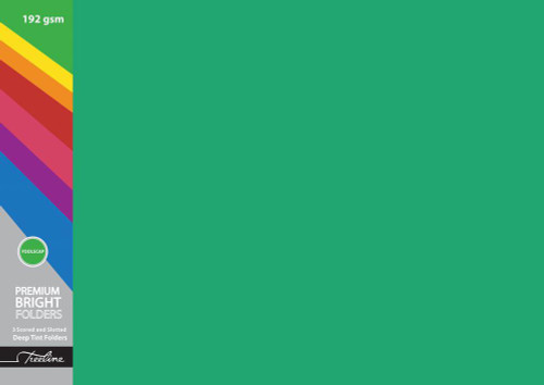 TREELINE Treeline Premium Deep Tint Folder Green 192gsm - Pkt-100 TREELINE Treeline Premium Deep Tint Folder Green 192gsm - Pkt-100