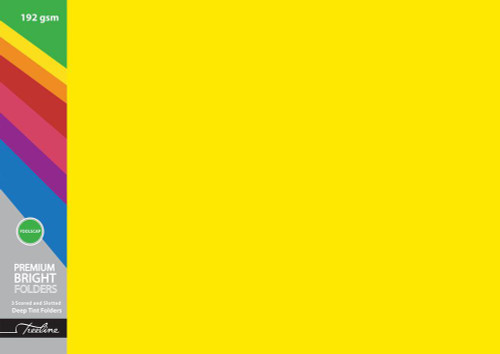 TREELINE Treeline Premium Deep Tint Folder Yellow 192gsm - Pkt-100 TREELINE Treeline Premium Deep Tint Folder Yellow 192gsm - Pkt-100