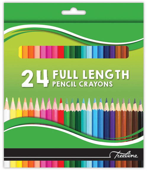 Treeline Treeline Pencil Crayons Full Length-24's - Pkt-6 Treeline Treeline Pencil Crayons Full Length-24's - Pkt-6