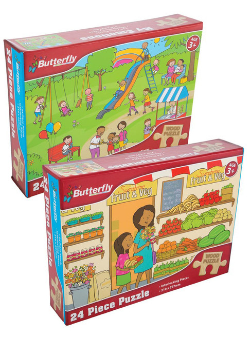 Treeline 24 Piece Wooden Puzzle - Each Treeline 24 Piece Wooden Puzzle - Each