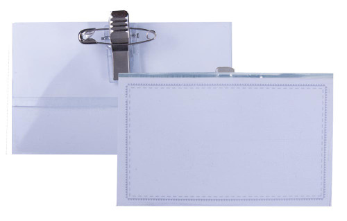 Treeline Name Badges - PVC - With Clip & Pin : Box-50 Treeline Name Badges - PVC - With Clip & Pin : Box-50