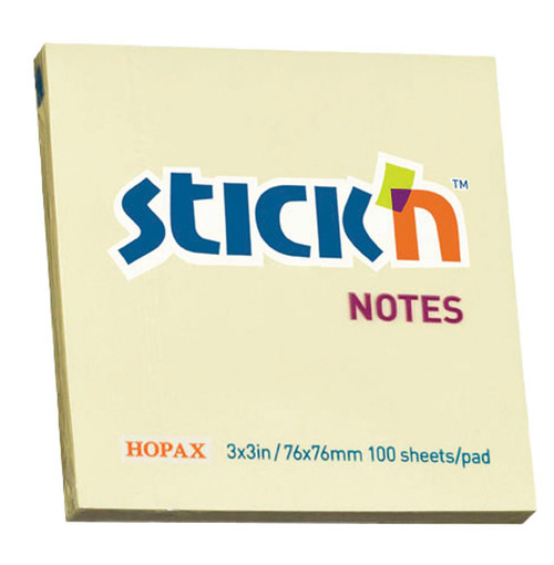 Stick 'N Yellow PASTEL 76x76mm pads - Pkt-12 Stick 'N Yellow PASTEL 76x76mm pads - Pkt-12