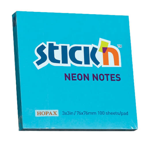 Stick 'N Blue NEON 76x76mm pads - Pkt-12 Stick 'N Blue NEON 76x76mm pads - Pkt-12