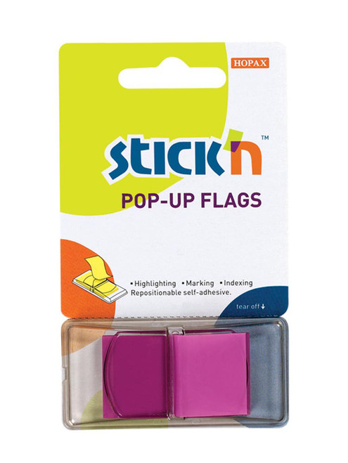 Stick 'N Pop-Up Flags neon Purple (45mm x 25mm) - Box-12 Stick 'N Pop-Up Flags neon Purple (45mm x 25mm) - Box-12