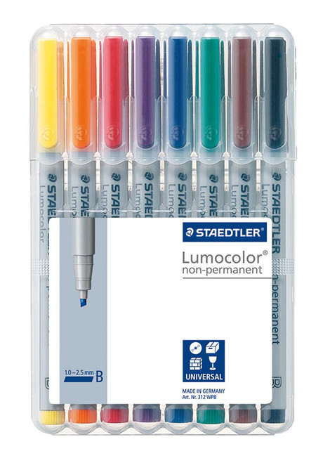 Staedtler Lumocolour Non Permanent Marker Broad Wallet 8 - Wallet Staedtler Lumocolour Non Permanent Marker Broad Wallet 8 - Wallet