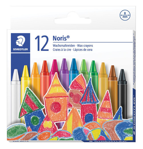Staedtler Regular Wax Crayons - 12's - Box-12 Staedtler Regular Wax Crayons - 12's - Box-12