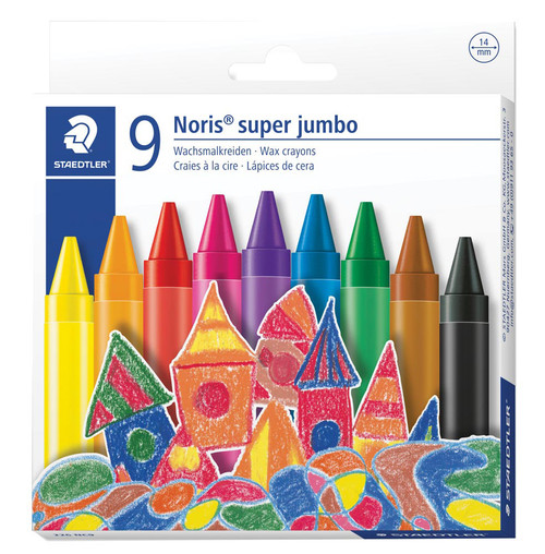 Staedtler Super Jumbo Wax Crayons - 9's - Box-12 Staedtler Super Jumbo Wax Crayons - 9's - Box-12