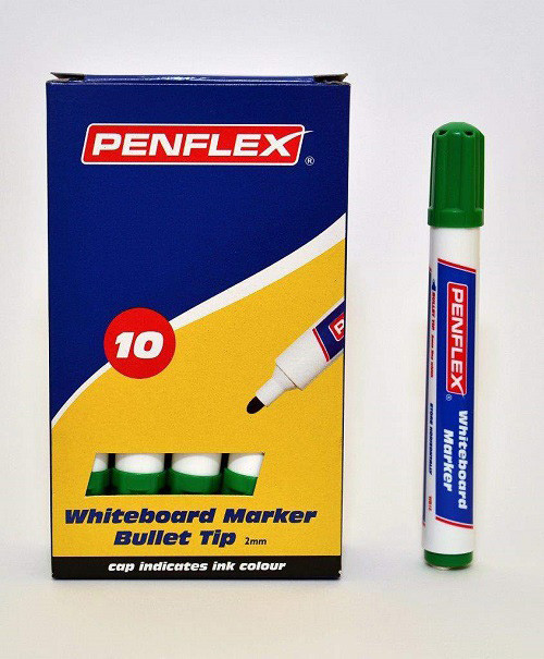 Penflex WB13 Whiteboard Marker Green - Box-10 Penflex WB13 Whiteboard Marker Green - Box-10
