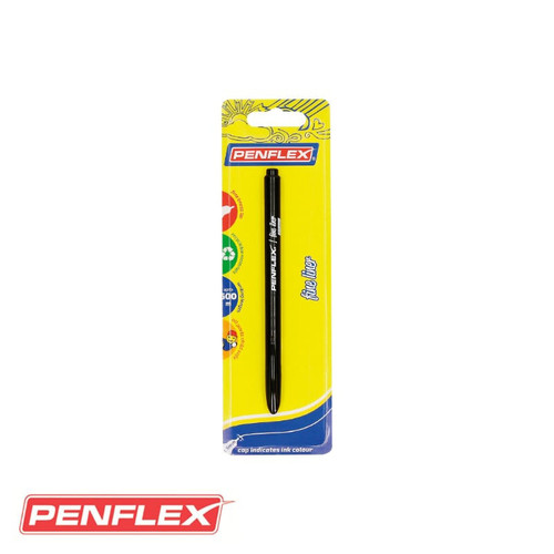 Penflex Metal Fine Tip Fineliner 0.5mm Black - Box-10 Penflex Metal Fine Tip Fineliner 0.5mm Black - Box-10