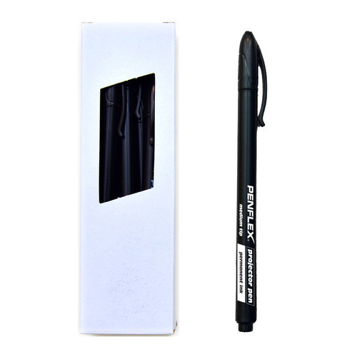 Penflex Black Perm. Med OHP Projection Pen - Box-10 Penflex Black Perm. Med OHP Projection Pen - Box-10