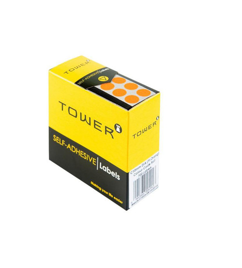 Tower C10 Neon Orange Colour Code Labels-Rolls Tower C10 Neon Orange Colour Code Labels-Rolls
