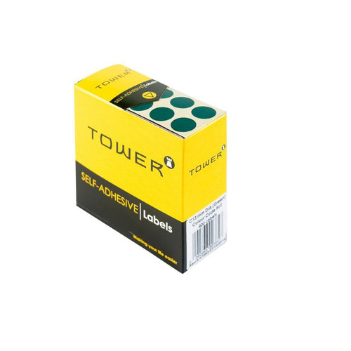 Tower C13 Green Colour Code Labels - Rolls - PKT-10 Tower C13 Green Colour Code Labels - Rolls - PKT-10