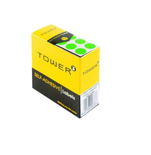 Tower C13 Neon Green Colour Code Labels Rolls - PKT-10 Tower C13 Neon Green Colour Code Labels Rolls - PKT-10