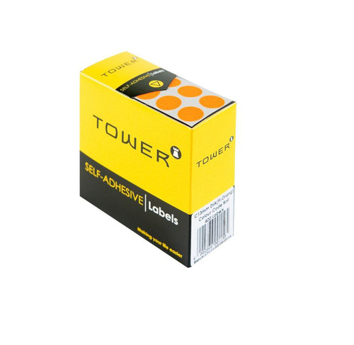Tower C13 Neon Orange Colour Code Labels-Rolls - PKT-10 Tower C13 Neon Orange Colour Code Labels-Rolls - PKT-10