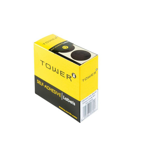 Tower C25 Black Colour Code Labels -Rolls
