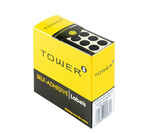 Tower C32 Black Colour Code Labels - Rolls - PKT-10 Tower C32 Black Colour Code Labels - Rolls - PKT-10