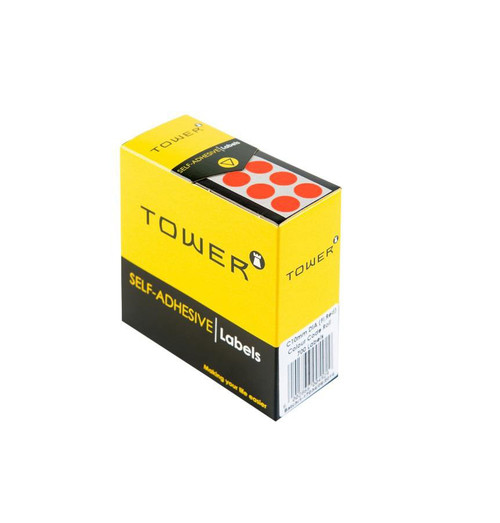 Tower C32 Neon Red Colour Code Labels-Rolls - PKT-10 Tower C32 Neon Red Colour Code Labels-Rolls - PKT-10
