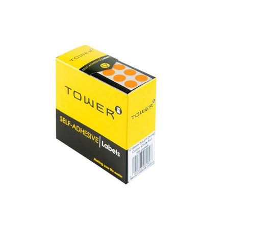 Tower C32 Neon Orange Colour Code Labels-Rolls