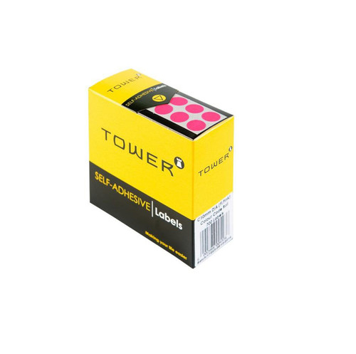 Tower C32 Neon Pink Colour Code Label-Rolls - PKT-10 Tower C32 Neon Pink Colour Code Label-Rolls - PKT-10
