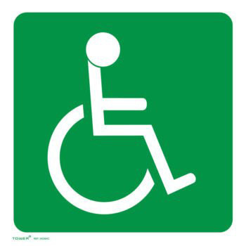 Tower Physically Challenged 150 x 150 ABS Sign